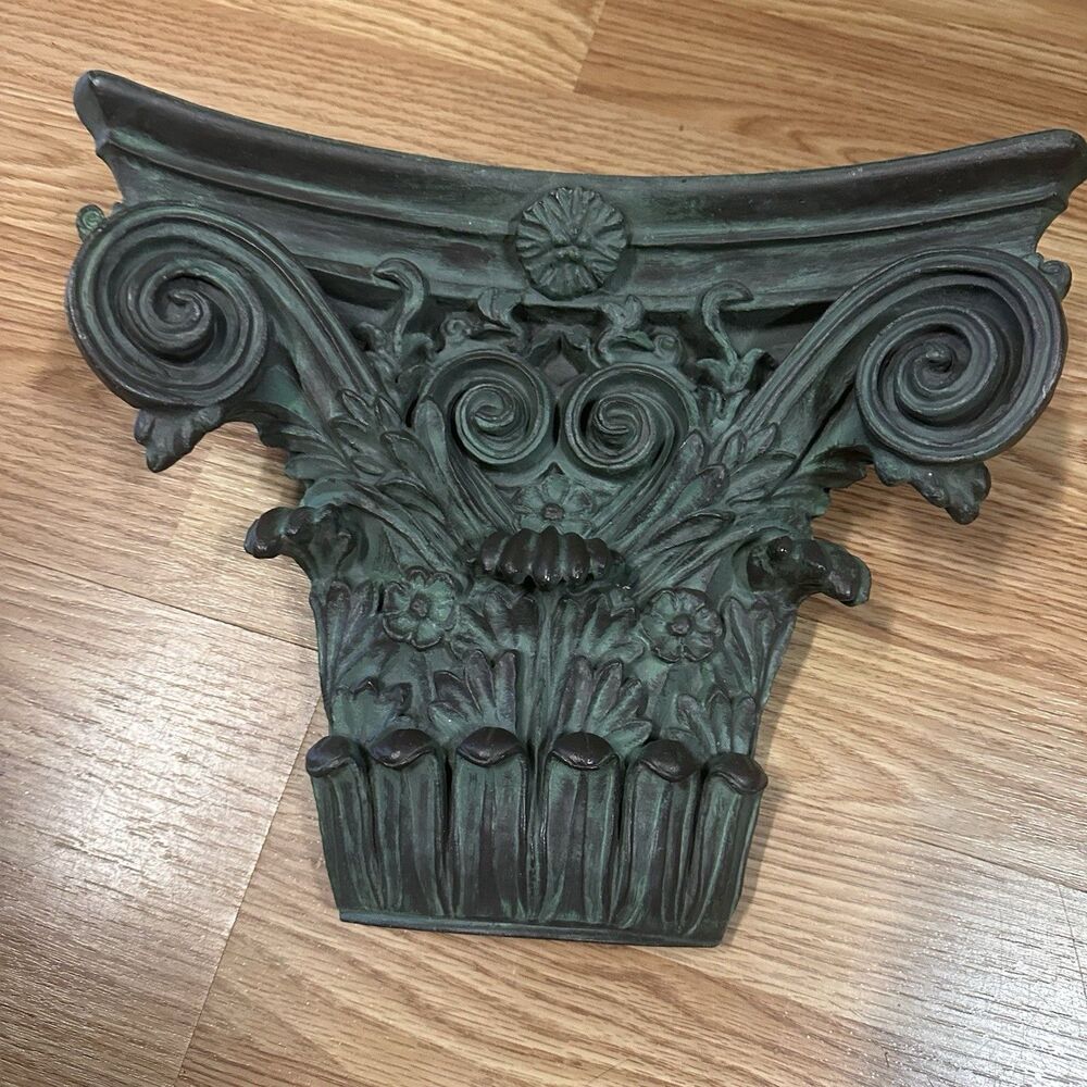 Universal Statuary Corinthian Wall Plaque Shelf Gothic Decor  Faux Bronze